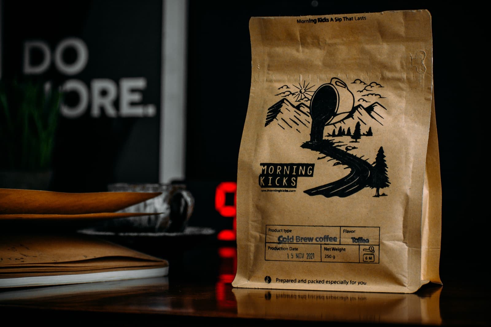 Coffee Pack — 250 g cold-brew beans in recyclable pouch