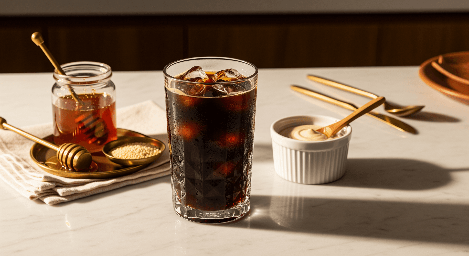 Tahini-honey cold brew